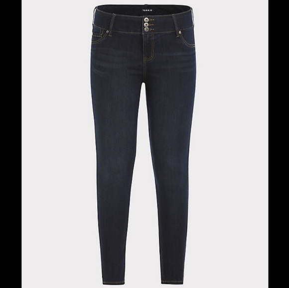 👖Torrid dark wash stretch jegging 14R - Picture 4 of 4
